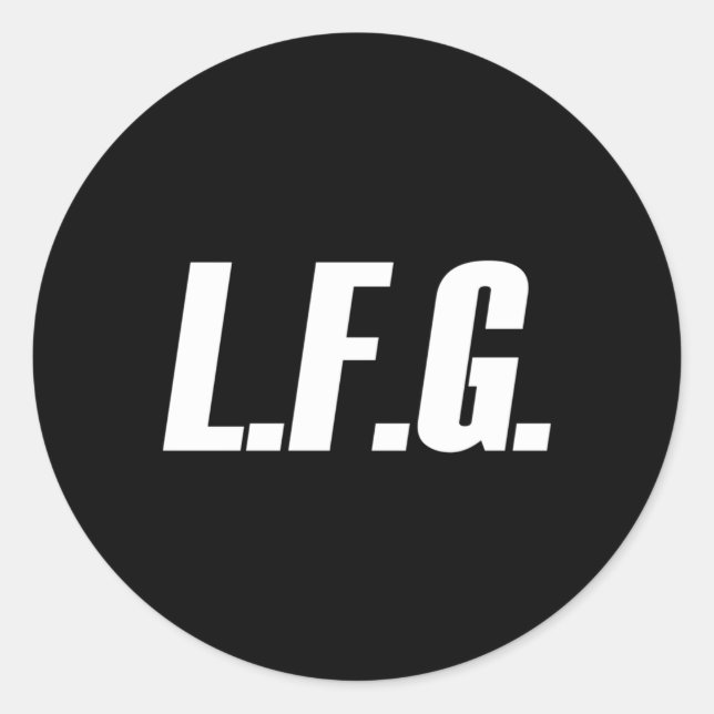 Adesivo Redondo Lfg Porque O Vamos Vai (Frente)