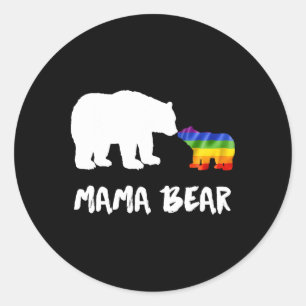 Adesivo Redondo Lgbt Mama Bear Mãe Gay Biual Lésbica