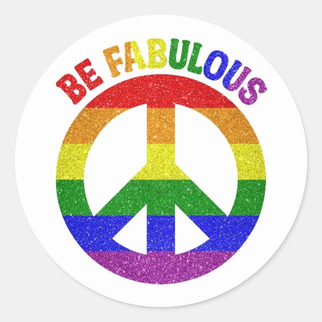 Adesivo Redondo LGBT Ser Fabuloso (Frente)