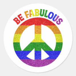 Adesivo Redondo LGBT Ser Fabuloso