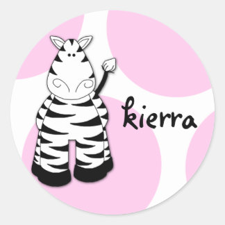 Adesivo Redondo LGC | Pinkie, Zebra Sticker
