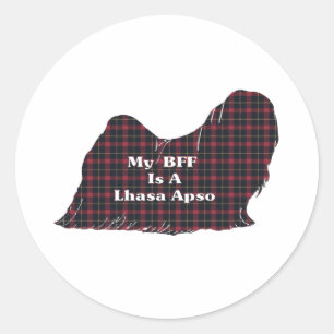 Adesivo Redondo Lhasa Apso BFF Sticker