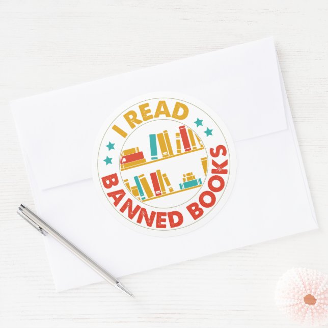 Adesivo Redondo Li Livros Banidos Vinhetas Grandes (Envelope)