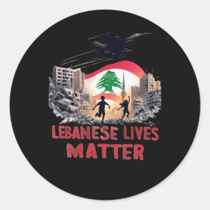 Adesivo Redondo Libanês Lives Sticker