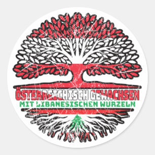 Adesivo Redondo Libanesisch Österreichisch Österreich Baum