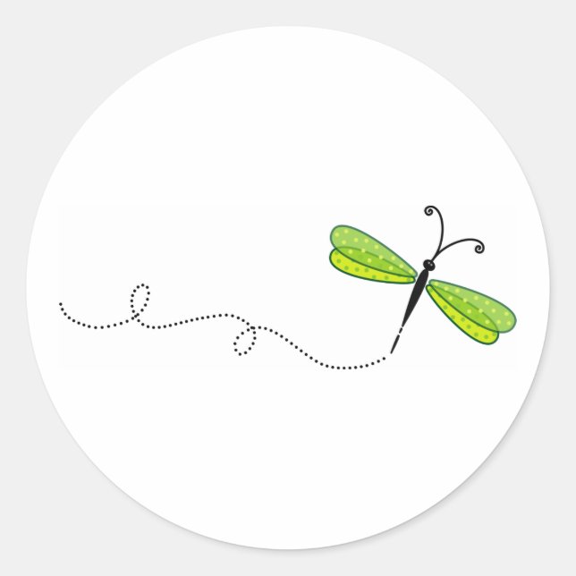 Adesivo Redondo libélula (Frente)