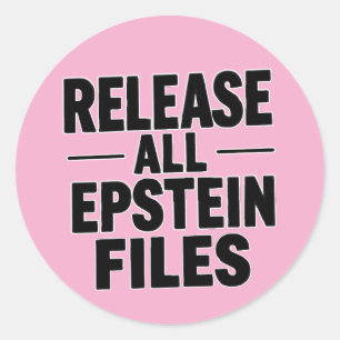 Adesivo Redondo Liberar Todos os Arquivos Epstein