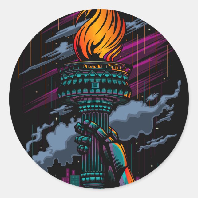 Adesivo Redondo Liberdade (Frente)