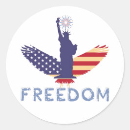 Adesivo Redondo liberdade