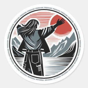 Adesivo Redondo Liberdade