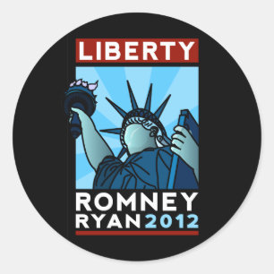 Adesivo Redondo Liberdade de Romney Ryan