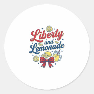 Adesivo Redondo Liberdade e Limonada Camisa Patriótica de Limão Ve