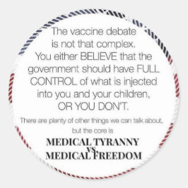 Adesivo Redondo Liberdade médica