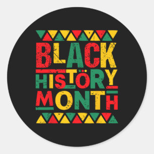 Adesivo Redondo Liberdade Melanina Preto Orgulhoso Africano Mês da