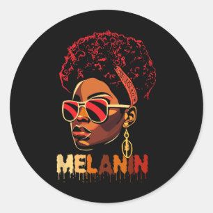 Adesivo Redondo Liberdade Negra Décimo Orgulho Negro Melanin Rainh