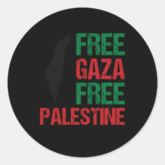 Adesivo Redondo Liberdade para Gaza Palestina