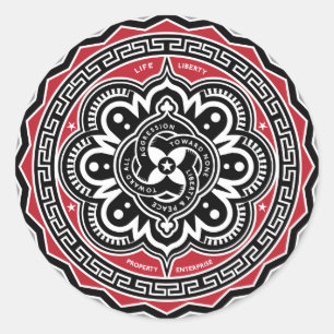Adesivo Redondo Liberdade Para Todos Os Autocolantes Insignia