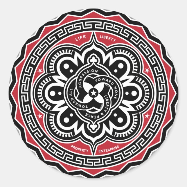 Adesivo Redondo Liberdade Para Todos Os Autocolantes Insignia (Frente)