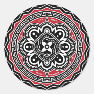 Adesivo Redondo Liberdade Para Todos Os Autocolantes Insignia