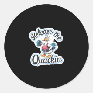 Adesivo Redondo Libere O Quackin Gym Bodybuilding - 1