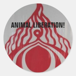 Adesivo Redondo Libertação Animal!