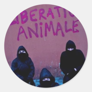 Adesivo Redondo Libertação Animale