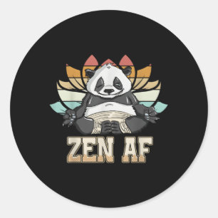 Adesivo Redondo Libertando Zen Af Panda Yoga Explorative