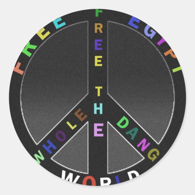 ADESIVO REDONDO LIBERTE O MUNDO DANG INTEIRO! (Frente)