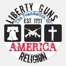Liberty Guns Religião, Sticker