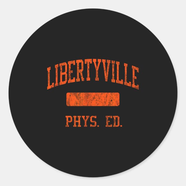 Adesivo Redondo Libertyville High School Hs Libertyville Il Phys E (Frente)