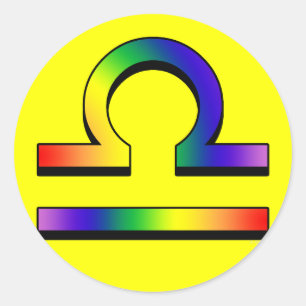 Adesivo Redondo Libra de GLBT
