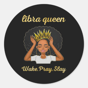 Adesivo Redondo Libra Queens São Nasceres Em Setembro Acordar