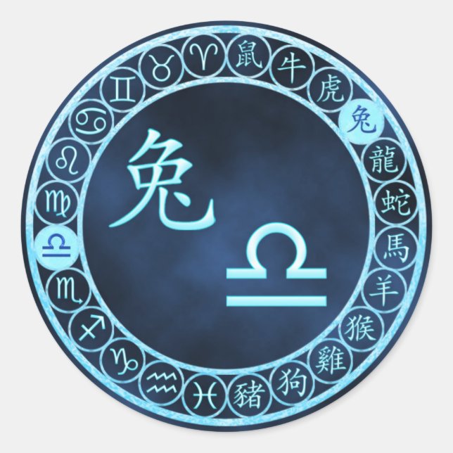 Adesivo Redondo Libra/Rabbit (Frente)