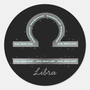 Adesivo Redondo Libra Sticker