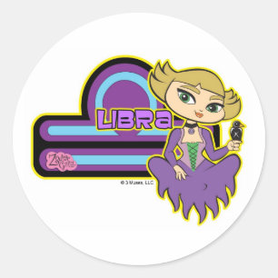 Adesivo Redondo Libra Stickers