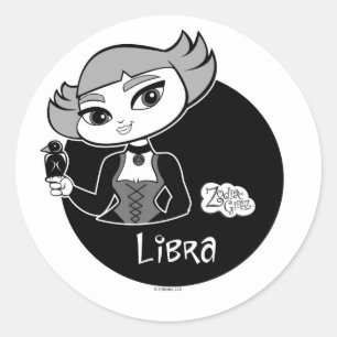Adesivo Redondo Libra Stickers