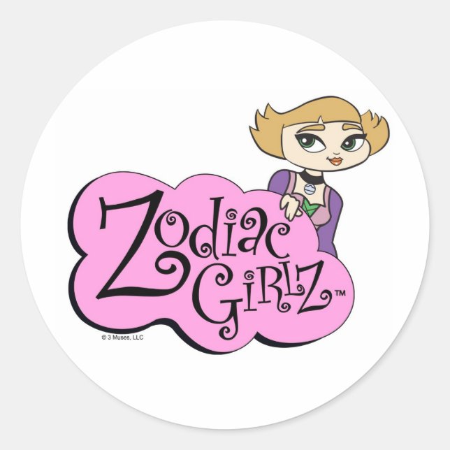 Adesivo Redondo Libra Stickers (Frente)