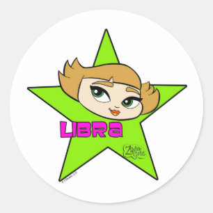 Adesivo Redondo Libra Stickers