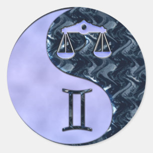Adesivo Redondo Libra Yin Yang