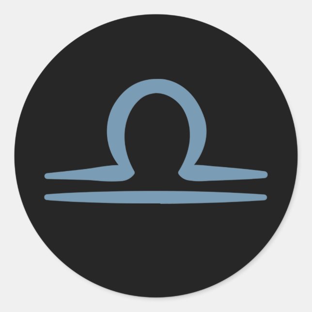 Adesivo Redondo LIBRA Zodiac setembro outubro Astrologia de aniver (Frente)