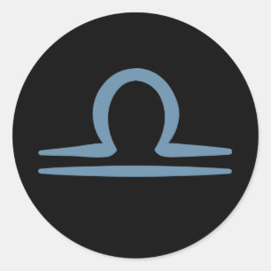 Adesivo Redondo LIBRA Zodiac setembro outubro Astrologia de aniver