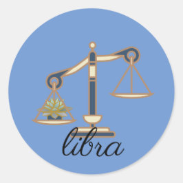 Adesivo Redondo Libra Zodiac Stickers for Women, Small Business