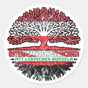 Adesivo Redondo Libyen Libysch Österreichisch Österreich Baum