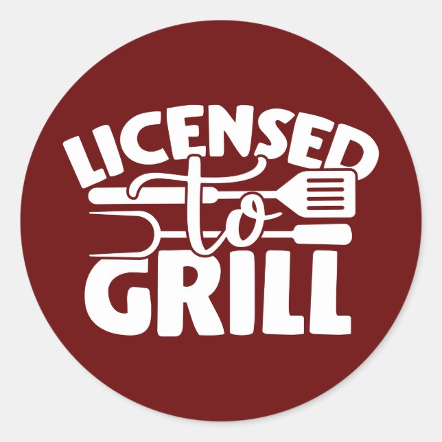 Adesivo Redondo Licenciado para Grill (Frente)