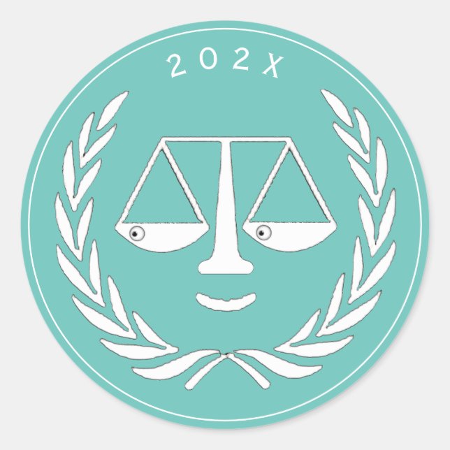 Adesivo Redondo Licenciatura em Direito do Advogado 2025 (Frente)