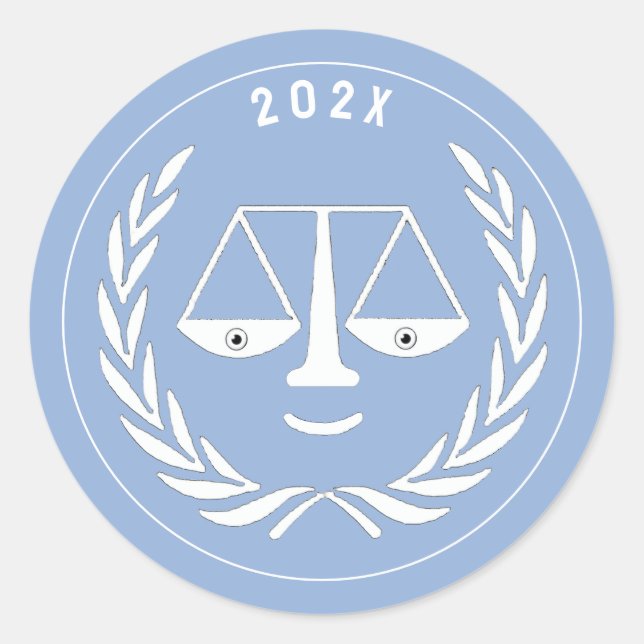 Adesivo Redondo Licenciatura em Direito do Advogado 2025 (Frente)