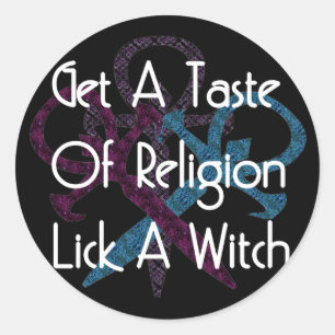 Adesivo Redondo Lick A Witch