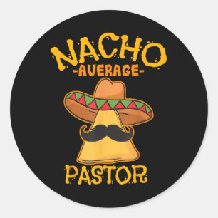 Adesivo Redondo Líder Religioso do Pastor Média Nacho Pastor Pasto