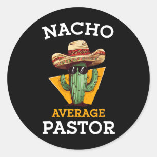 Adesivo Redondo Líder Religioso do Pastor Média Nacho Pastor Pasto