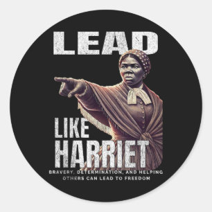 Adesivo Redondo Liderar Como Harriet Black History Afro American J